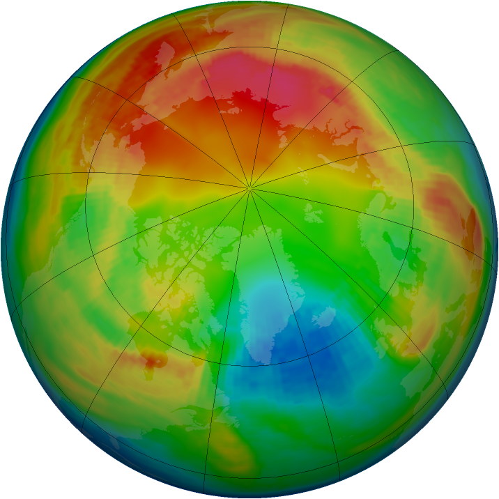 Arctic ozone map for 06 February 1983